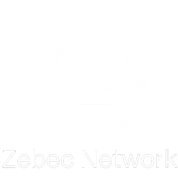 Zebec Logo White on Transparent